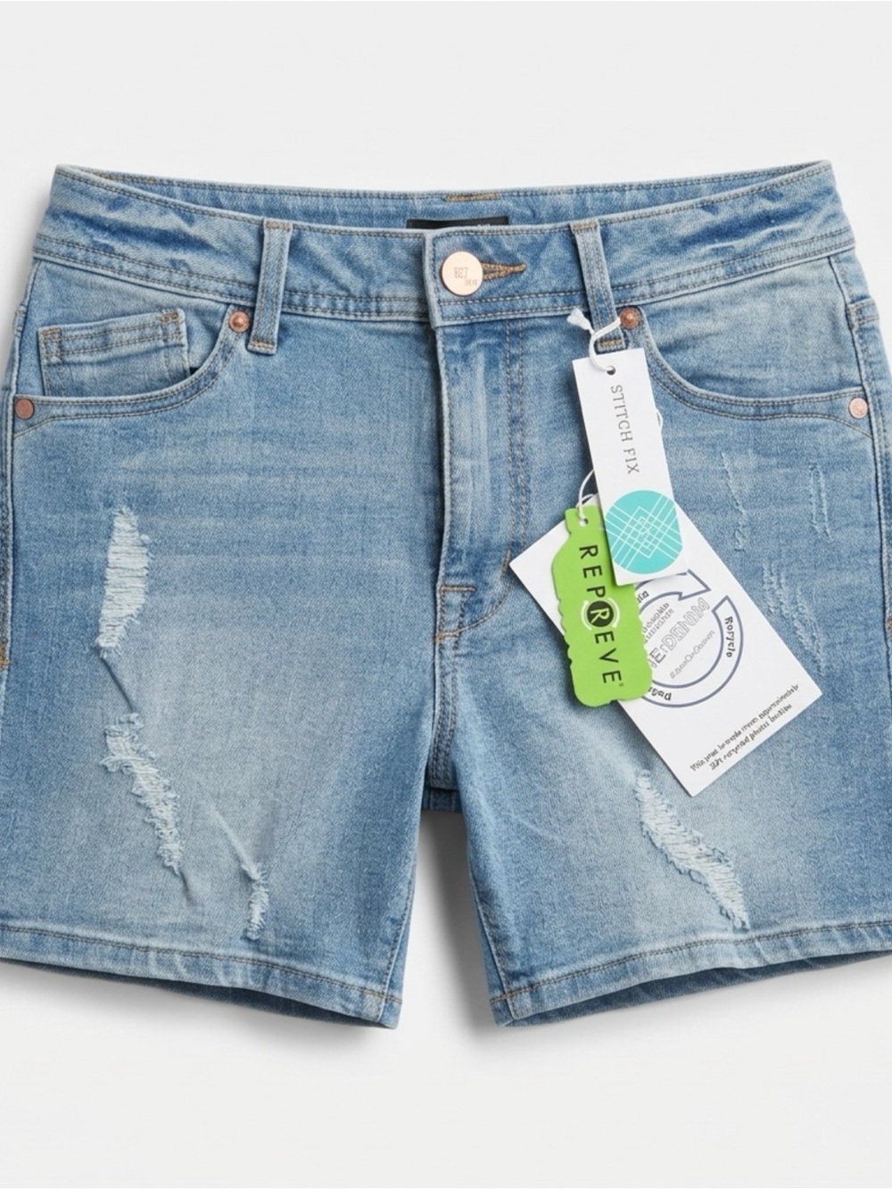 1822 Denim Light Blue High Waist Women’s Shorts